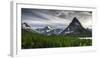 Glacier, Montana: a View of Grinnell Point from Many Glacier During Sunset-Brad Beck-Framed Photographic Print