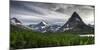 Glacier, Montana: a View of Grinnell Point from Many Glacier During Sunset-Brad Beck-Mounted Photographic Print