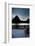 Glacier, Montana: Chairs Line the Deck of the Many Glacier Lodge During Sunset-Brad Beck-Framed Photographic Print