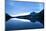 Glacier, Montana: Many Glacier Lodge Reflects Off of Swifcurrent Lake During Sunrise-Brad Beck-Mounted Photographic Print