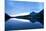 Glacier, Montana: Many Glacier Lodge Reflects Off of Swifcurrent Lake During Sunrise-Brad Beck-Mounted Photographic Print