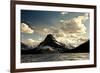 Glacier, Montana: the Sun Setting over Sinopah Mountain at Two Medicine Lake-Brad Beck-Framed Photographic Print