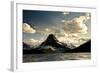 Glacier, Montana: the Sun Setting over Sinopah Mountain at Two Medicine Lake-Brad Beck-Framed Photographic Print