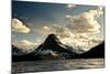 Glacier, Montana: the Sun Setting over Sinopah Mountain at Two Medicine Lake-Brad Beck-Mounted Photographic Print