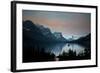 Glacier, Montana: Wild Goose Island Reflecting in St Mary Lake During Sunrise-Brad Beck-Framed Photographic Print