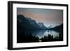 Glacier, Montana: Wild Goose Island Reflecting in St Mary Lake During Sunrise-Brad Beck-Framed Photographic Print