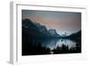 Glacier, Montana: Wild Goose Island Reflecting in St Mary Lake During Sunrise-Brad Beck-Framed Photographic Print