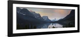 Glacier, Montana: Wild Goose Island Reflecting in St Mary Lake During Sunrise-Brad Beck-Framed Photographic Print