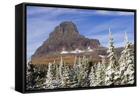 Glacier National Park, Alpine Autumn Snow-Ken Archer-Framed Stretched Canvas