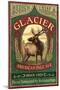 Glacier National Park - Elk Pale Ale-Lantern Press-Mounted Art Print