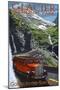 Glacier National Park - Going-To-The-Sun Road, c.2009-Lantern Press-Mounted Art Print