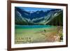 Glacier National Park, Montana - Avalanche Lake-Lantern Press-Framed Art Print