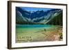 Glacier National Park, Montana - Avalanche Lake-Lantern Press-Framed Art Print