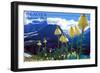 Glacier National Park, Montana - Beargrass in Bloom-Lantern Press-Framed Art Print