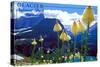 Glacier National Park, Montana - Beargrass in Bloom-Lantern Press-Stretched Canvas