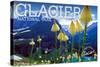 Glacier National Park, Montana - Beargrass in Bloom-Lantern Press-Stretched Canvas