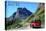 Glacier National Park, Montana - Going-to-the-Sun Road and Red Bus-Lantern Press-Stretched Canvas