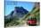 Glacier National Park, Montana - Going-to-the-Sun Road and Red Bus-Lantern Press-Stretched Canvas