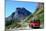 Glacier National Park, Montana - Going-to-the-Sun Road and Red Bus-Lantern Press-Mounted Art Print
