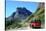 Glacier National Park, Montana - Going-to-the-Sun Road and Red Bus-Lantern Press-Stretched Canvas