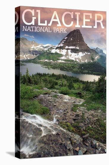 Glacier National Park, Montana - Hidden Lake and Bearhat Mountain Sunrise-Lantern Press-Stretched Canvas