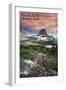 Glacier National Park, Montana - Hidden Lake and Bearhat Mountain Sunrise-Lantern Press-Framed Art Print