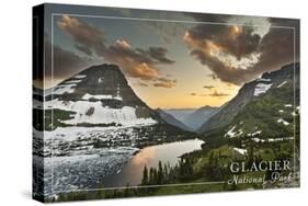 Glacier National Park, Montana - Hidden Lake and Bearhat Mountain-Lantern Press-Stretched Canvas