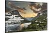 Glacier National Park, Montana - Hidden Lake and Bearhat Mountain-Lantern Press-Stretched Canvas