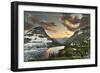 Glacier National Park, Montana - Hidden Lake and Bearhat Mountain-Lantern Press-Framed Art Print