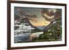 Glacier National Park, Montana - Hidden Lake and Bearhat Mountain-Lantern Press-Framed Art Print