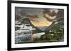 Glacier National Park, Montana - Hidden Lake and Bearhat Mountain-Lantern Press-Framed Art Print