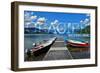 Glacier National Park, Montana - Lake McDonald Dock-Lantern Press-Framed Art Print