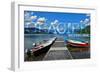 Glacier National Park, Montana - Lake McDonald Dock-Lantern Press-Framed Art Print