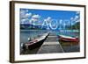 Glacier National Park, Montana - Lake McDonald Dock-Lantern Press-Framed Art Print