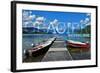 Glacier National Park, Montana - Lake McDonald Dock-Lantern Press-Framed Art Print