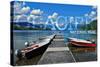 Glacier National Park, Montana - Lake McDonald Dock-Lantern Press-Stretched Canvas