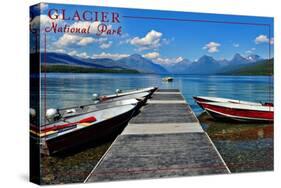 Glacier National Park, Montana - Lake McDonald Dock-Lantern Press-Stretched Canvas