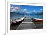 Glacier National Park, Montana - Lake McDonald Dock-Lantern Press-Framed Art Print