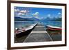 Glacier National Park, Montana - Lake McDonald Dock-Lantern Press-Framed Art Print