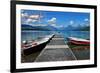 Glacier National Park, Montana - Lake McDonald Dock-Lantern Press-Framed Art Print