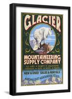 Glacier National Park, Montana - Mountain Goat-Lantern Press-Framed Art Print