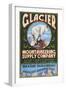 Glacier National Park, Montana - Mountain Goat-Lantern Press-Framed Art Print