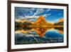 Glacier National Park, Montana - Mt. Grinnell-Lantern Press-Framed Premium Giclee Print