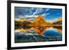 Glacier National Park, Montana - Mt. Grinnell-Lantern Press-Framed Premium Giclee Print