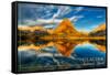 Glacier National Park, Montana - Mt. Grinnell-Lantern Press-Framed Stretched Canvas