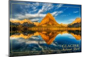 Glacier National Park, Montana - Mt. Grinnell-Lantern Press-Mounted Art Print