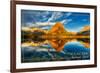 Glacier National Park, Montana - Mt. Grinnell-Lantern Press-Framed Art Print