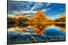 Glacier National Park, Montana - Mt. Grinnell-Lantern Press-Stretched Canvas