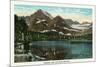 Glacier National Park, Montana, Panoramic View of Josephine Lake and Gould Mountain-Lantern Press-Mounted Art Print