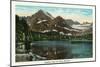 Glacier National Park, Montana, Panoramic View of Josephine Lake and Gould Mountain-Lantern Press-Mounted Art Print